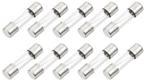 QUARKZMAN 10 stycken snabbsäkring av glas 8 A 125 V 5 x 20 mm glassäkringar snabbverkande säkringar för kretskort elektroniska apparater hushållsapparater
