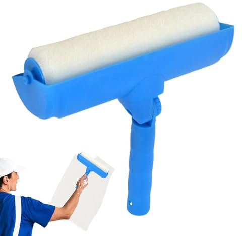 Pennello per soffitto, Rullo per soffitto,Rullo di vernice per priming da 10 pollici | Strumento per rulli da parete antischizzi, rullo di riparazione per soffitti regolabile con scudo per dipingere s