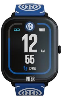 TECHMADE Inter Smartwatch, orologio digitale schermo rettangolare full touch, chiamate, notifiche, funzione SOS, sport, compatibile con IOS e android (INTER 1)