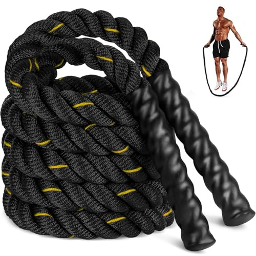 Jump Rope, 2.8lb Weighted Jump Rope for Adult, Heavy Exercise Jumping Ropes