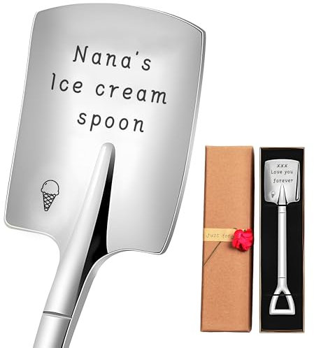 toyofmine Cucchiaio Personalizzato in Acciaio Inox con Incisione - Cucchiaio da caffè e Gelato con Finitura a Specchio Anniversari, Compleanni, Natale