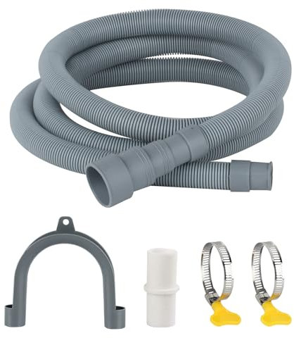 Rallonge de tuyau de vidange, 2 m x 30 mm, pour machine à laver, lave-vaisselle, avec raccord universel