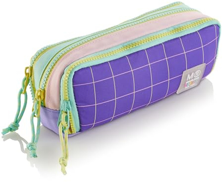 Miquelrius - Estuche Escolar, Portatodo Triple, Fabricado con Botellas recicladas, Cierre Cremallera, Organiza tu Material Escolar para la Vuelta al Cole