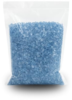 Doubleyou Geovlies & Baustoffe Glas Splitt 10 kg | 5–10 mm Azurblau | Recycelter Glaskies für Garten & Deko | Ideal für Landschaftsbau, Teichrand, Vasen, Barfußwege | Edle Optik & langlebig