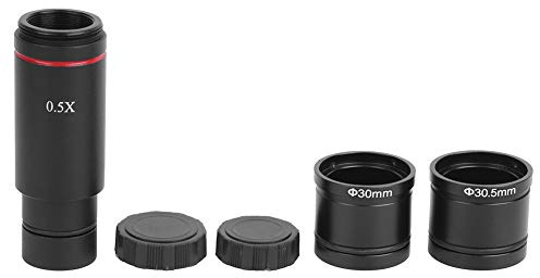 0.5X CCD Interface Lens Adapter Set, C Mount Microscope Camera Adapter for Microscope CCD Camera Eyepiece Lens