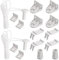2 Kit Rollo Halterung Fenster, 17mm Duo Rollo Klemmfix Ohne Bohren Ersatzteile Rollo Klemmfix Ersatzteile Doppelrollo Klemmhalter Rollo Beschläge Ersatzteile für Doppelrollos, Verdunklungsrollos