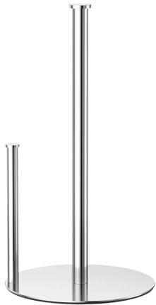 Porta rotolo da cucina in argento in piedi, porta rotolo di carta da cucina per rotoli standard e grandi per tavolo da cucina e tavolo da pranzo, porta rotolo da cucina senza forare