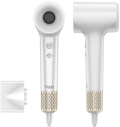 TQQ Haartrockner, 200 Million Negativ Ionen Fön, 110.000 U/min Bürstenloser Motor Schnelles Trocknen Föhn, 57dB Geräuscharm Haarföhn für Zuhause, Reisen
