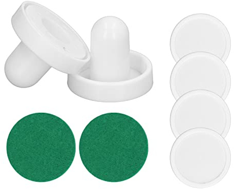 Air Hockeys Puck Kit, 8 St 60 Mm Pusher Tillbehör Långvarigt Bord, Bekvämt Att Hålla, Humaniserad Design, övergripande Spelupplevelse, för Spännande Bordsspel, med Grön Dyna (Typ