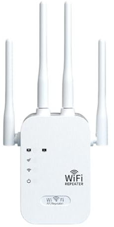 Repetidor WLAN de WLAN Amplifier-1200 MBIT/S, extensor WLAN con un amplificador WLAN de alcance grande con tapón de pared, cinta de red de doble banda de alta velocidad de 4 puertos con 5 GHz/2.4 GHz,