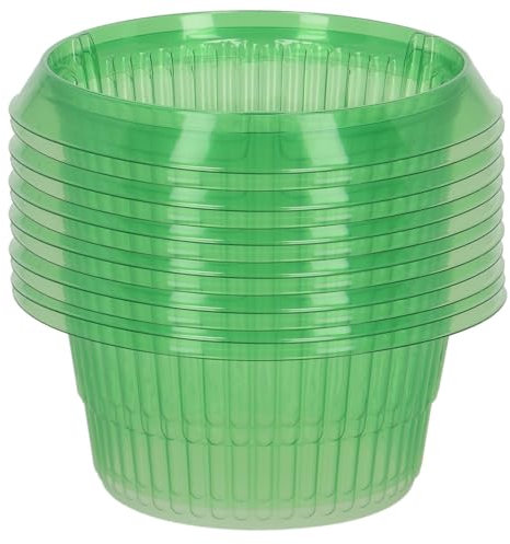 Schneckenschutzringe 12er Set – Ø 20 cm – Transparenter Schneckenkragen aus recyceltem Kunststoff – Effektive Schneckenabwehr für Gemüsebeet, Hochbeet und Garten – Wiederverwendbar und Wetterfest