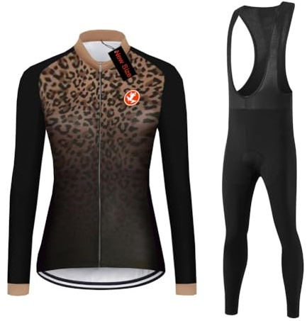 UGLY FROG Neue Größe Fahrradbekleidung Set Damer Radtrikot Langarm Vindtäta Damer Thermische Fleece med 20D Polster Byxor