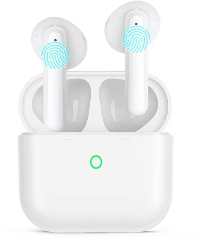 uouom Auriculares Inalámbricos, Auriculares Bluetooth 5.4 con Reducción de Ruido ENC 4 HD Micrófono, 58H HiFi Estéreo Cascos In Ear, IP7 Impermeable, Audifonos Inalámbricos para iPhone Android iOS