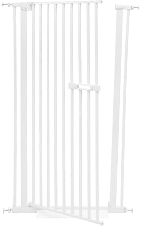 Griglia di protezione per animali domestici, extra alta, 150 cm, griglia di protezione per cani, griglia di sicurezza in metallo, per porta, scale interne, passeggiata attraverso rete per animali