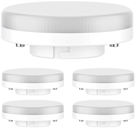 ledscom.de 5 Stück GX53 LED Leuchtmittel, warmweiß (2700 K), 4,2 W, 372lm, 96°, matt