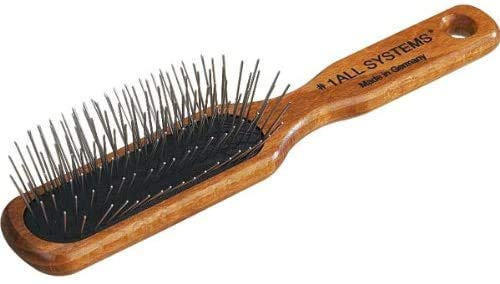 #1 All Systems Pin Brush - Oblong With Wooden Handle