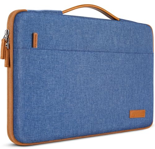 DOMISO Housse Ordinateur 15.6 Pouces,Pochette MacBook Pro 16 M4 M3 M2 Pro/Max,15-16 Pouces HP Lenovo Dell ASUS,Sacs et Housses pour Ordinateur,Sacoche PC Portable Avec Poignée de Transport,Bleu