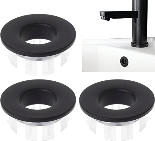 Anneau de débordement d'évier 4pcs Round Overflow Cover Washing Sink Hole Sink Drain Cap Faucet Insert Ring Replacement