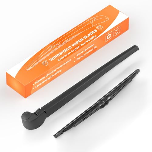 GEARCELL Rear Windscreen Wiper Blade and Arm Set Fit for Audi A3 A4 8P 2003 2004 2005 2006 2007 2008, Windscreen Wiper Assembly Automotive Replacement windscreen Wiper Blades Easy Install