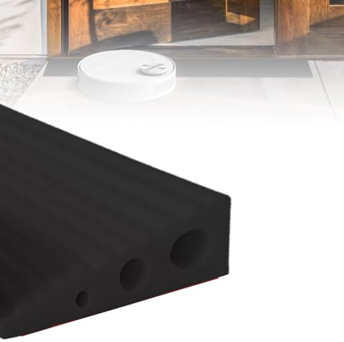 100cm Ausgleichsprofil, Übergangsprofil Silikon Türschwellenrampe Selbstklebend, 1.6cm Hohe Schwelle Übergangsschiene rutschfeste Mobilitätsrollerrampen Selbstklebende für Türöffnungen Badezimmer