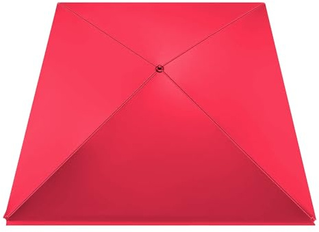 4 Stecche Telo di Ricambio per Ombrellone Impermeabile Copertura da Terrazzo Rivestimento in Tessuto Anti-Ultravioletto Rechange Baldacchino(Red,2.5x2.50m(8.2 x 8.2 ft))