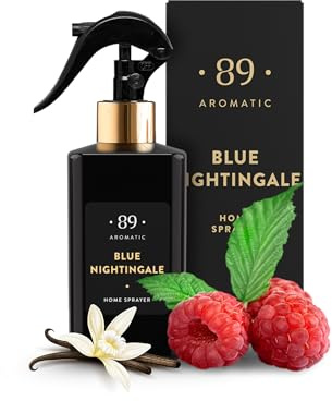 Aromatic • 89 • Inomhusspray, 300 ml, hallon, vanilj och kashmirträ, långvarig inomhusdoft, spray och luftfräschare för hem, sovrum och badrum – luktneutraliserande