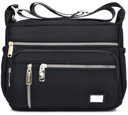 HERCMNOY Crossbody Bag Shoulder Bag For Women Multiple Pockets Bag Ladies Messenger Purse Handbags (Hh-black)
