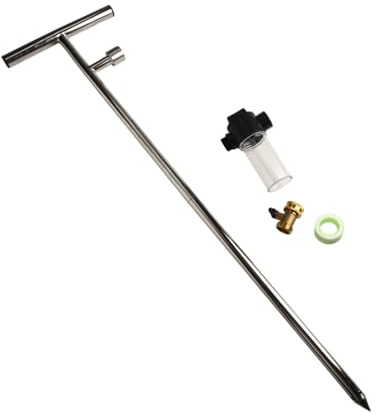 NINMORTH Dispenser per irrigazione e fertilizzante per alberi, arbusti e rose, in acciaio inox, 81 cm