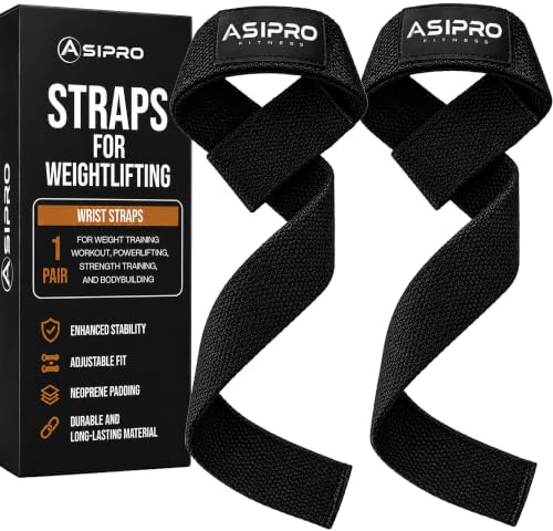 ASIPRO Lyftremmar Gym Dragremmar för Styrketräning & Marklyft, Halkfria Träningsremmar med Handledsstöd, Weightlifting Straps/Lifting Straps, Heavy Duty Deadlift & Powerlifting Strаps