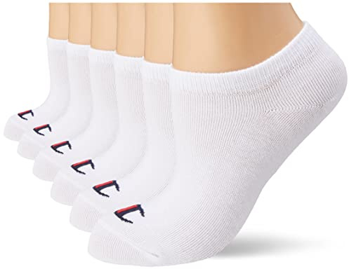 Champion Core 6PP Sneaker, Calzini Unisex - Adulto, Bianco, 35-38 ( pacco da 6)