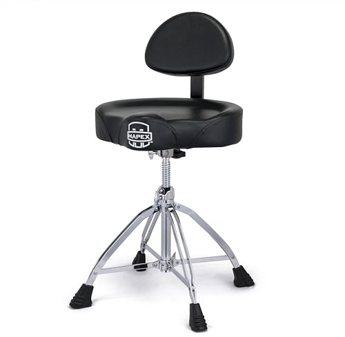 Mapex T875 Saddle Top Double-braced Drum Throne with Backrest