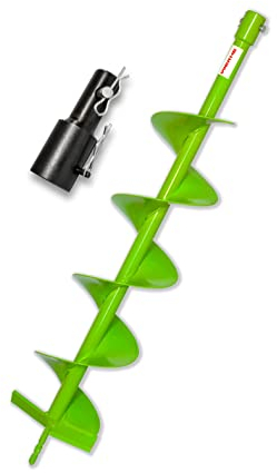 WERHE® trapano professionale, coclea per perforatrice 150 mm robusto con adattatore Stihl - trapano per pali trapano per pozzi punta di perforazione precisa - trapano per trivella