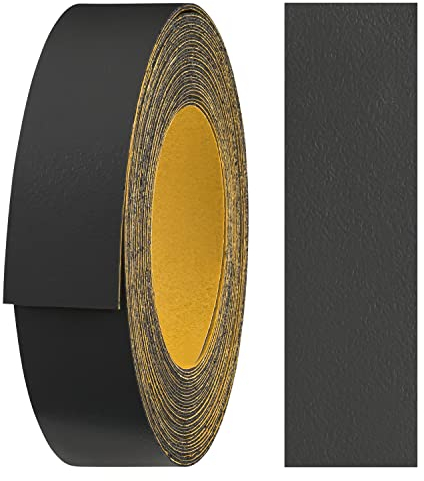 haggiy Melaminkanten-Band selbstklebend 18mm x 5m I Kantenband I Möbelkantenband I Sicherer Halt ohne Bügeln I Kantenumleimer I Furnier für Regalbretter/Holzplatten (Anthrazit)