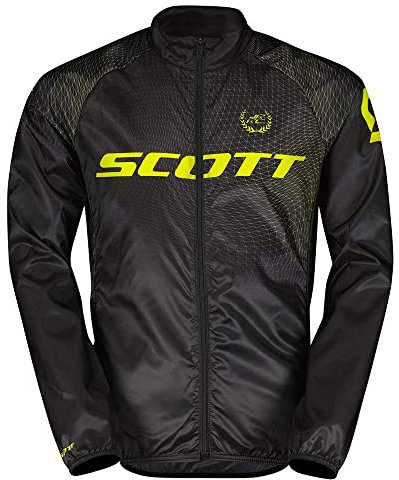 SCOTT RC Pro Junior Kinder Fahrrad Windjacke schwarz/gelb 2025: Größe: L (152)