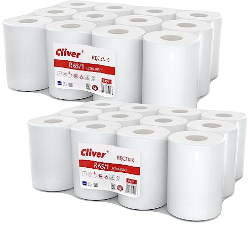 Cliver Asciugamano di carta resistente realizzato in materiale ecologico con buona assorbenza 24 Rotoli