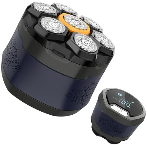 Hatteker 7D Rotatif Rasoir Electriques Hommes tete Rasée/Chauve Tondeuse crane Chauve Tondeuse à Barbehumide/Sec étanche IPX6 Rechargeable