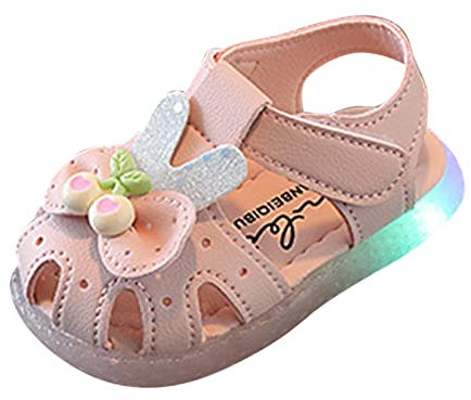 Kinderschuhe, flach, bequem, weiche Sandalen, weiche Sohle, Kleinkindschuhe, Baotou, Prinzessin, leichte Schuhe, Jungen, Wassersocken, rose, 5 UK Child 3X-Narrow