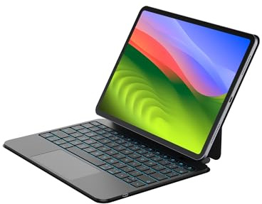 Bettdow Magnetic Keyboard Case for iPad Air 11 M4 2026/M3 2025/M2 2024/iPad Pro 11 4/3/2/1 Gen, UK Layout Lightweight Floating Cantilever Stand Design Keyboard with Trackpad,Without Bluetooth, Black