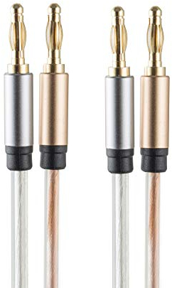 Hi-Fi Lautsprecherkabel, reines Kupfer, Bananenstecker, Leitungskabel (1.8m)
