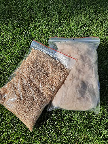 Garten und Holztrends Hummelhaus Nachfüllset Insektenhotel Kapok Hummelwolle Holz