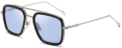 LHSDMOAT Lunettes de Soleil Rétro Années 70 Pilotes Carrées Polarisées UV400 - Protection Hommes Femmes pour Conduite Pêche Voyage Outdoor
