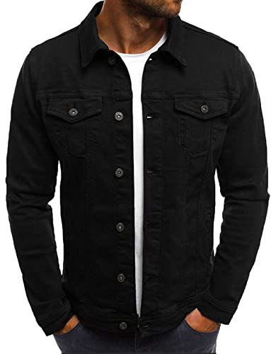 azaz Blouson Homme Casual Léger Pardessus Homme Veste Mi Saison Veste D'Extérieur Décontractée Manteau Printemps Été Veste De Travail En Denim Pour Hommes Veste Homme De Travail En Denim Pour Hommes