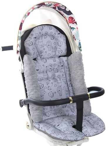 Barnvagnsfoder barnvagn sittdyna bilstolinsats universell buggy huvud- och kroppsstödskudde för spädbarn nyfödd mjuk lugnande babykudde sittdyna för barnvagn baby barnstol