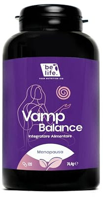 Be Life Agnocasto Integratore Menopausa con Trifoglio Rosso Garcinia Cambogia Kudzu Cimicifuga FORMULA COMPLETA Controllo Vampate di Calore Peso Umore con 3 Vitamine Made in Italy 120 CPS
