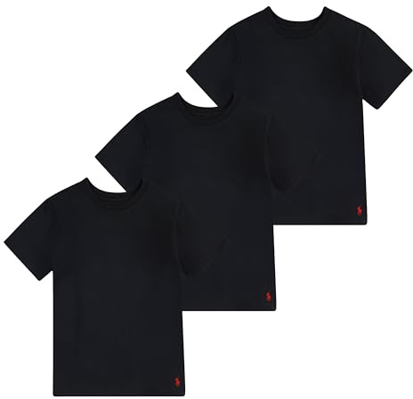 POLO RALPH LAUREN Boy's Multi-Pack T-Shirt Undershirt Multi-Pack T-Shirt Undershirt (Pack of 3)