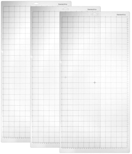 QWORK® 3 pezzi Tappetino da taglio 30x60 cm/12 x 24 pollici, Tappetini da taglio flessibili e adesivi a griglia, per lavori artigianali e cucito