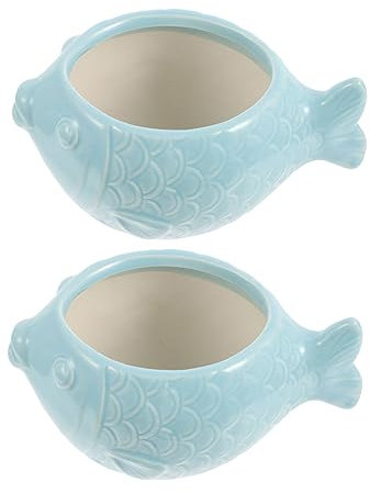 Toddmomy 2Pezzi Vasi Ceramici Forma per Piante Portavaso Decorativo in Resistente Design Moderno per Ufficio e Casa Decorazioni Esclusive per Desktop e Tavolo