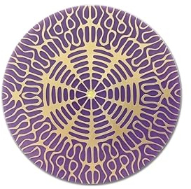 Disque Cymatique 852 Hz éveil et réalisation, 10 cm à 2 faces cuivre plaqué or, coeur en cire d'abeilles - élévation - Fréquence Sacrée Solfeggio - Disque énergétique héliquantix