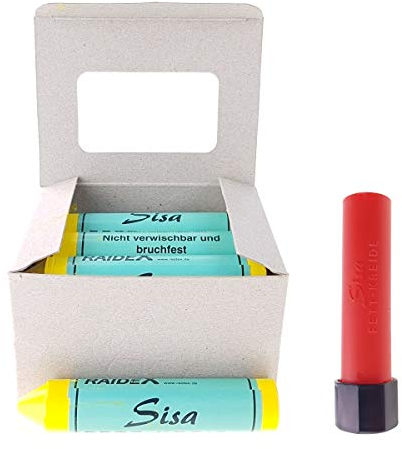 Sisa - Set di 12 gessetti Grassi per marcatura Pneumatici Giallo