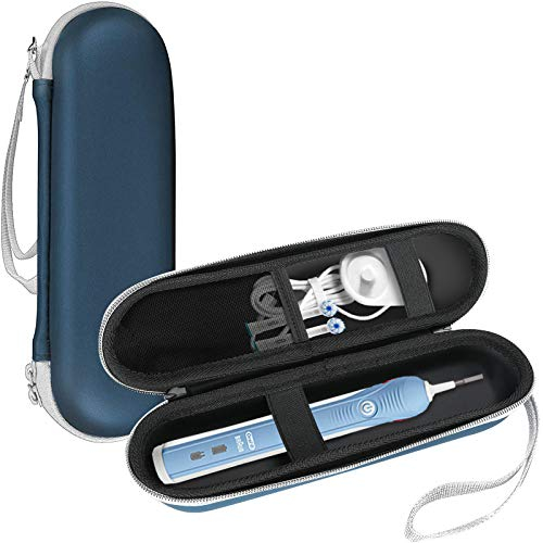 Procase Estuche de Viaje Universal para Cepillo Eléctrico Dental Oral B/Philips, Caja Rígida de Cepillo de Dientes Rotación Ultrasónico para Pro 2 2500/Vitality/Crossaction –Azul Marino